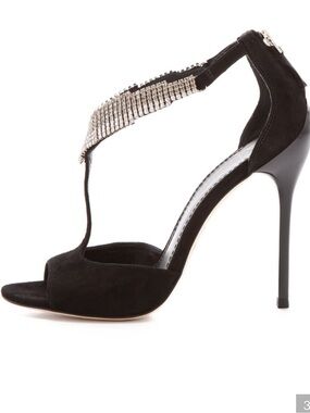 Black Brian Atwood heels with Embellishments. Size 10